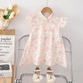 Girls' modern cheongsam dress - summer floral bunny print fashionable chinese style baby dress