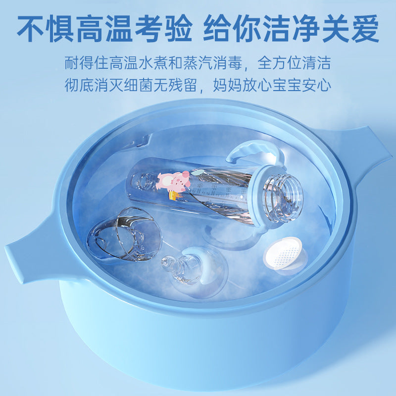 English boxed baby bottle wide mouth straight pp bottle baby with handle anti-flatulence bottle