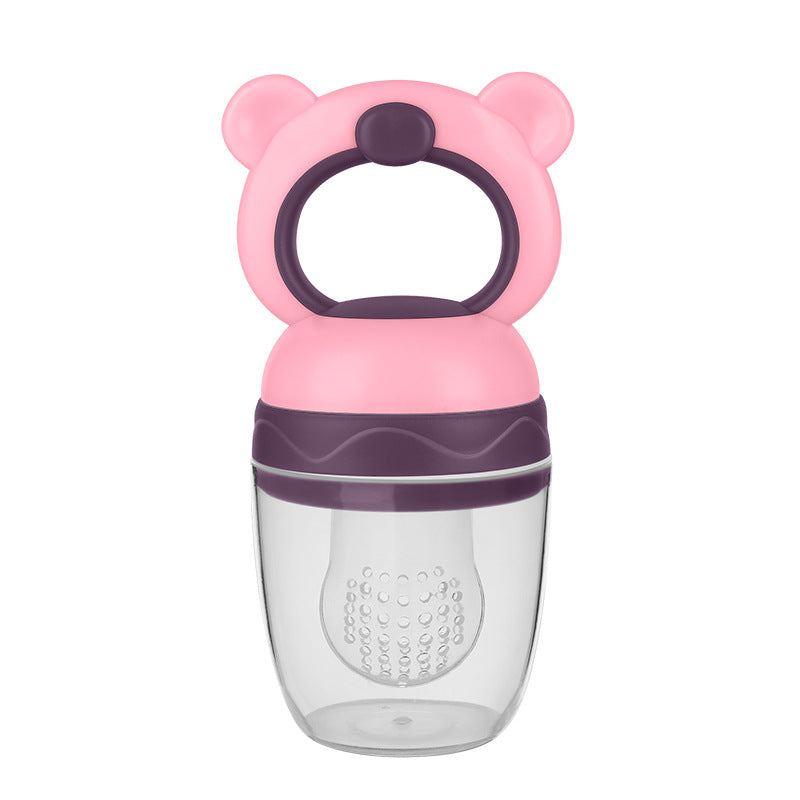 English card baby bite music fruit food supplement baby feeding food grade silicone food supplement tool fruit and vegetable music