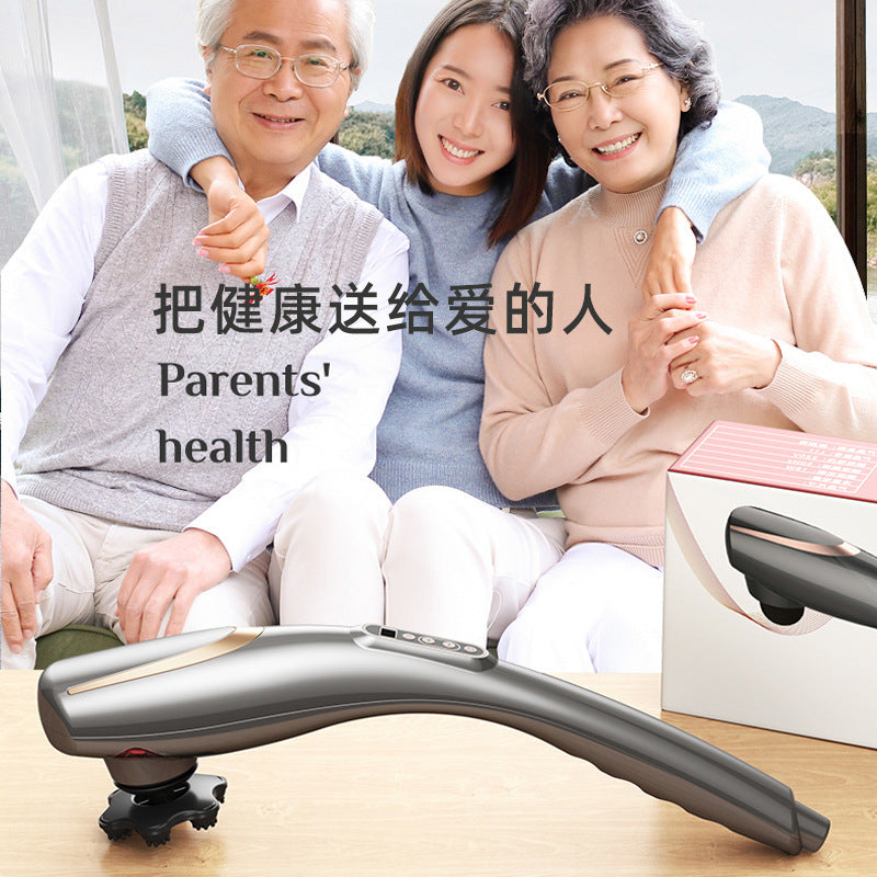 Dolphin massage stick hammer electric handheld shoulder and neck knocking cervical spine waist whole body meridian hammering back vibration instrument