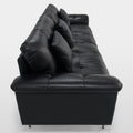 Time-increasing traceable nebula sofa straight row small apartment living room half green leather sofa medieval style oil wax jazz sofa