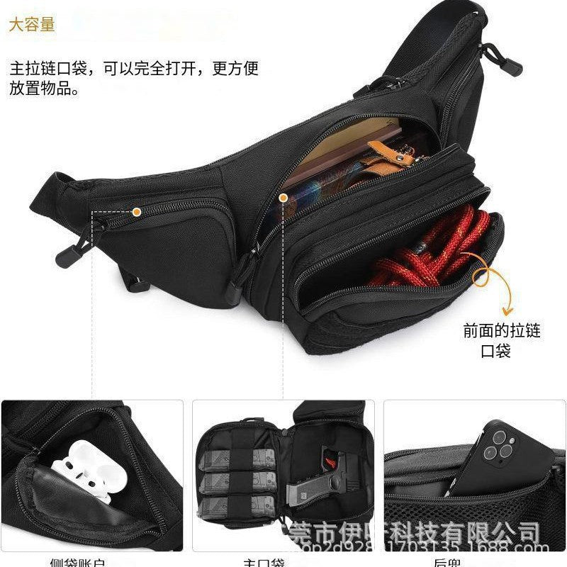 hot-selling multifunctional tactical waist bag - outdoor cycling storage pouch, portable concealed waist pack, gun holster accessory bag