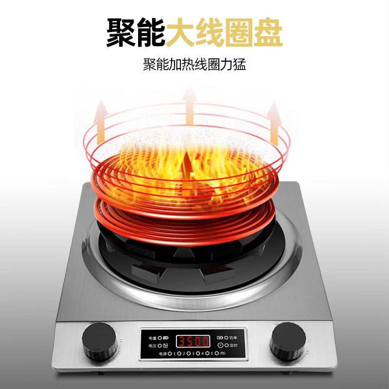 Manufacturer wholesale concave high-power induction cooker 3500w fierce hot stir-fry household waterproof concave commercial cross-border