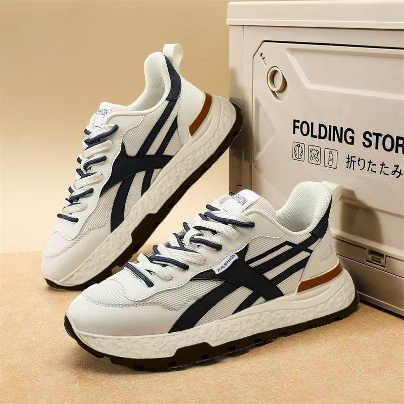 Men's spring 2026 new lightweight soft sole casual shoes - shock absorbing athletic sneakers - versatile trendy shoes for students