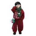 Boys'  hoodie set - autumn/winter outfit for older kids, two-piece set, children's winter fleece-lined korean style premium look