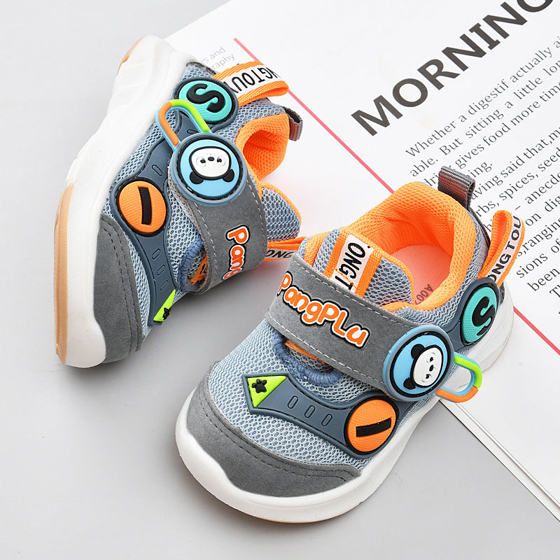 Caterpillar boys' spring/autumn first walker shoes, 0-1-3 years old toddler functional shoes, infant soft sole breathable baby girl shoes