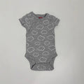 Export original order infant male and female baby slanted button pullover pure cottonprinting half-sleeved bottom triangle khaki