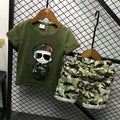 Summer camouflage outfit set  new boys' short-sleeve set for toddlers and young children - direct from the manufacturer, dropshipping available