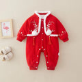 Winter baby cotton clothes, baby new year greetings, festive clothes for men and women, young children, outdoor heattech clothes, thickened chinese style winter clothes