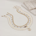 European and american round tag necklace wholesale niche trendy devil's eye multi-layered cold hip-hop style clavicle chain