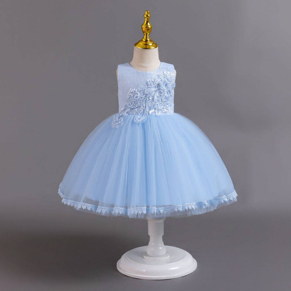 Export ready-made baby girl princess dress puffy gauze cake dress first birthday dress kids dress