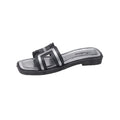 Women's slippers - 2025 summer new arrivals: french-style h-strap square toe flat sandals - fashionable, versatile, outdoor beach thong sandals