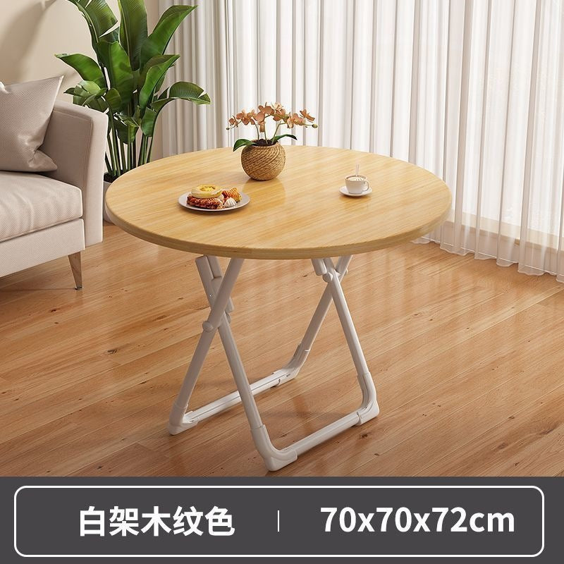 Foldable table dining table for homesmall apartment rental house simple table and chairs for eating square table round table convenient stall
