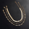 Wish european and american summer hot selling beach multi-layer zircon leaf figure eight pearl anklet sun moon star pattern jewelry