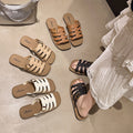 Crystal slides women's summer new fashion versatile one-strap slippers home anti-slip cross-border export popular trendy ins style