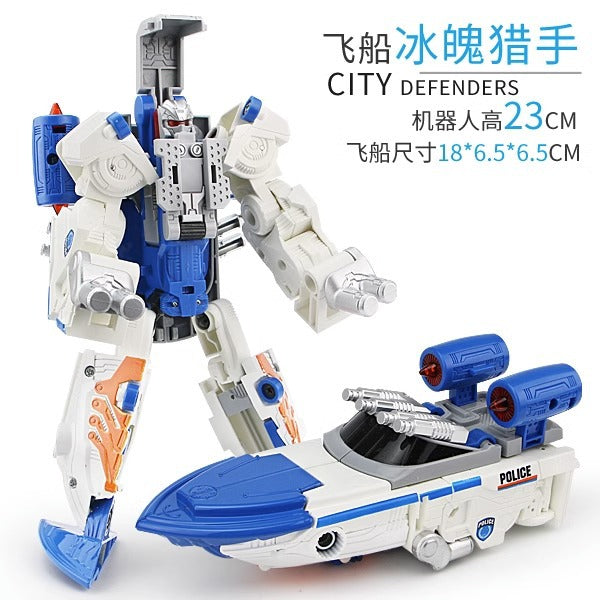 Transforming robot toy for boys, children's educational assembly car model, king kong mech suit, ages 1-3-6