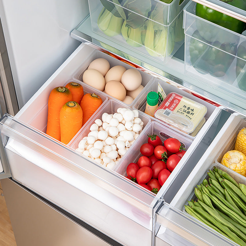 Kitchen Vegetables and Fruits Refrigerator Storage Box Transparent Frozen Fresh-keeping Box Food Grade Beverage Dumplings Egg Storage Box