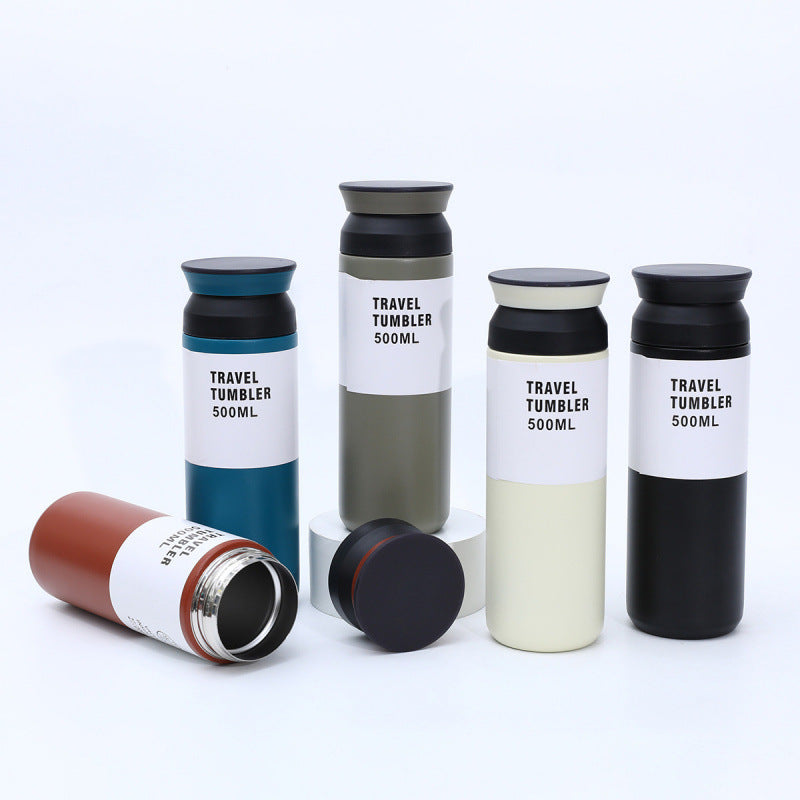 Japanese harajuku smart temperature display stainless steel insulated tumbler - portable outdoor business gift mug