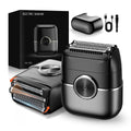 Portable mini electric shaver reciprocating magnetic floating 4-blade head men's portable washable razor - cross-border