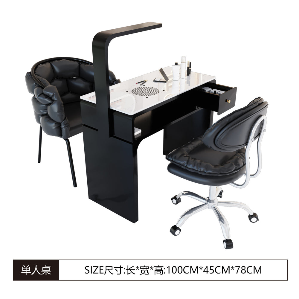 Cute popular scandinavian makeup stool bedroom backrest chair light luxury ins style modern minimalist nail salon