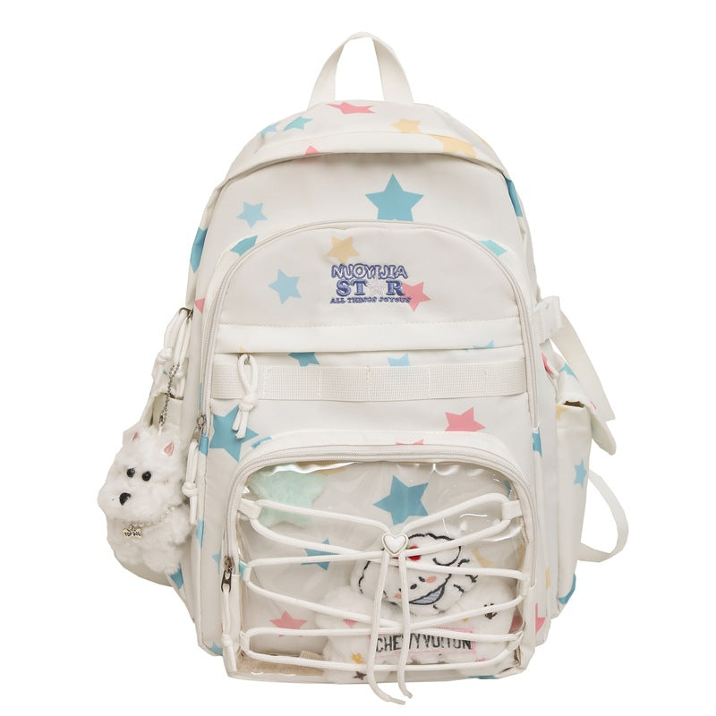 School bag female large capacity high school junior high school college student backpack Korean version trend travel leisure computer backpack backpack