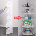 【foldable & no assembly】wrought iron bathroom corner shelf - freestanding organizer for bathroom, toilet, and kitchen