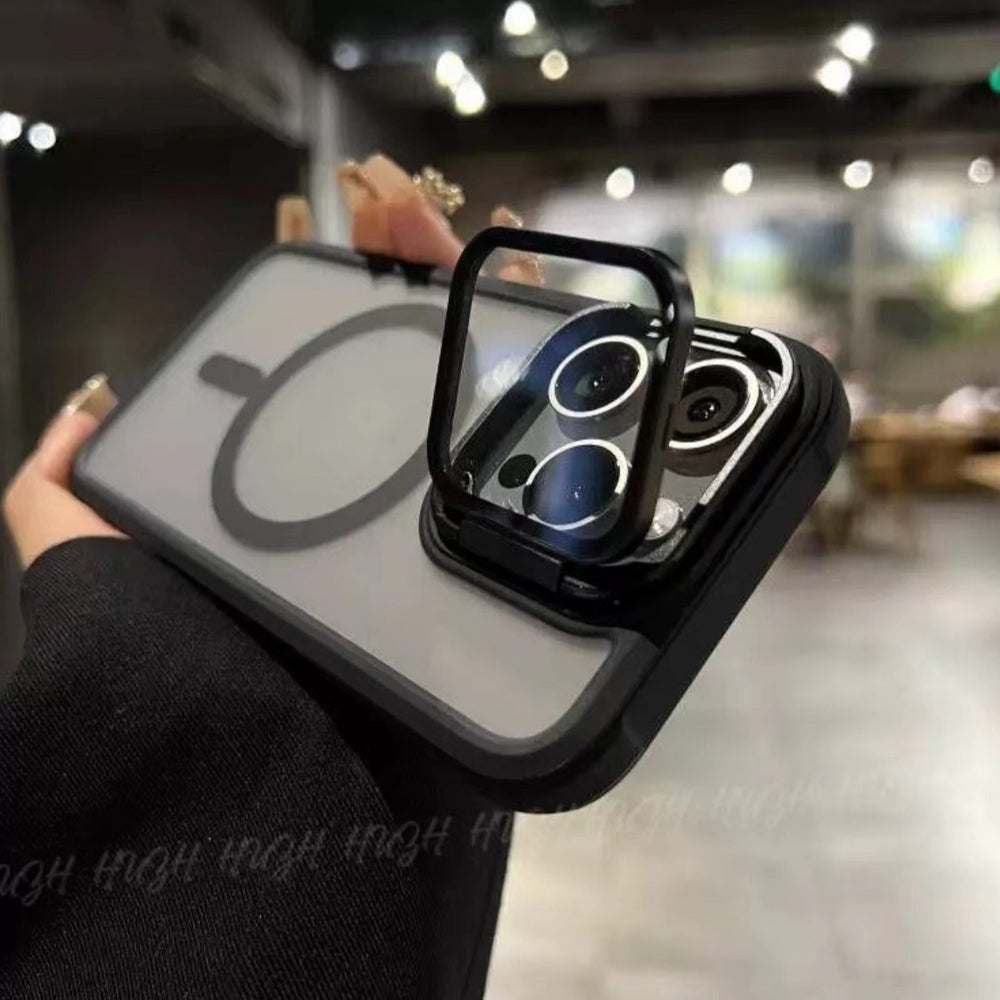 Lens holder and goggles suitable for apple 16promax skin-feeling frosted magnetic phone case iphone15 protective cover