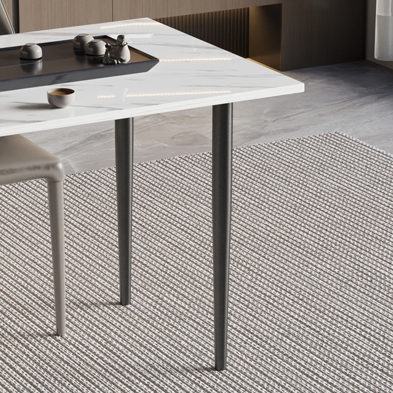 Factory direct italian rock slab dining table - minimalist luxury black & white modern designer desk/office table