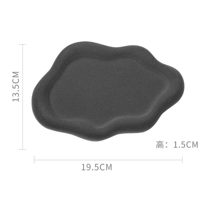Instagram-worthy creative desktop display tray for jewelry and props. trendy, plush ceramic, irregular-shaped tray – just like the influencer style!