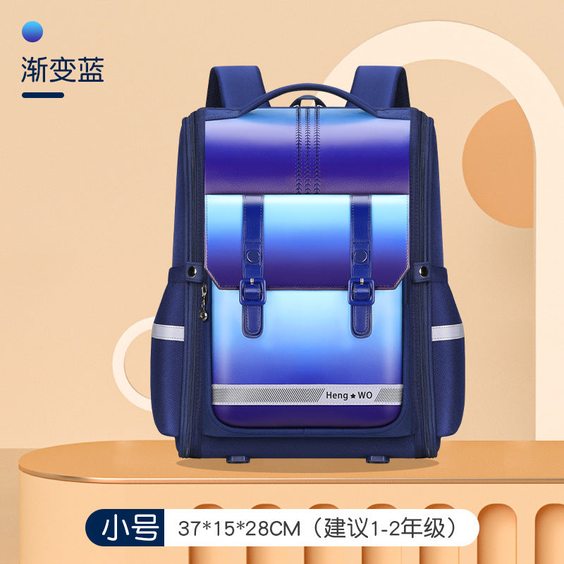 Elementary school backpack for boys and girls, large capacity, pressure-reducing, spine-protecting all-in-one backpack for grade 3