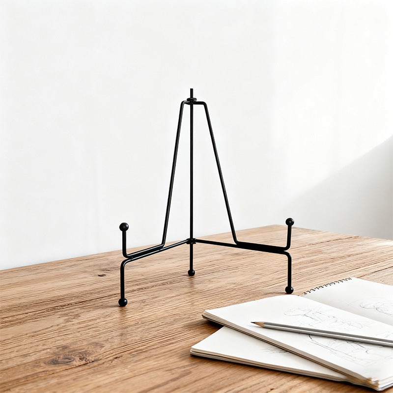 Ins style metal bracket netease cloud vinyl record storage desktop clock support bracket iron ceramic plate bracket