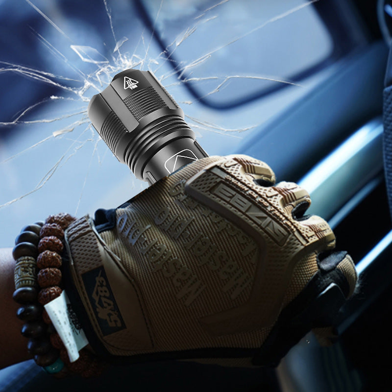 Cross-border P50 strong light flashlight USB charging outdoor zoom remote shooting with side light aluminum alloy LED flashlight