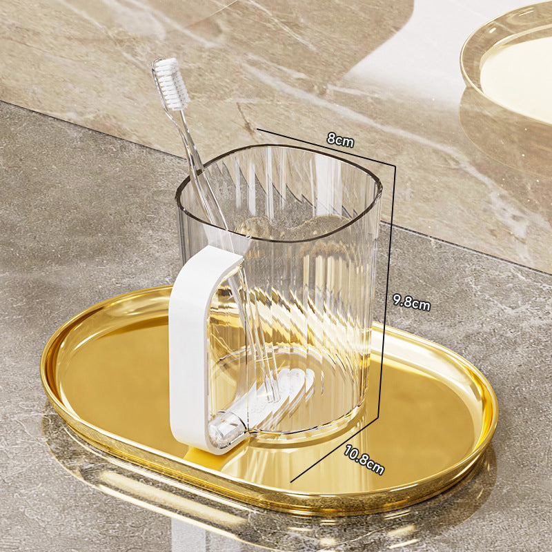Classy accessible luxury student tooth cup for home plastic toothbrush cup couple wash cup toothbrush cup mouthwash cup