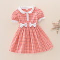 Amazon's new children's clothing brother and sister plaid + shorts suit beach vacation style short-sleeved shorts two-piece set