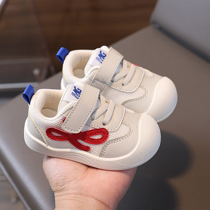 spring/summer new baby soft sole breathable mesh shoes, velcro closure, anti-slip prewalker shoes for infants and toddlers, boys' shoes