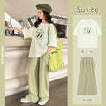 Girls' activewear two-piece set - stylish summer  new collection - girls' summer short-sleeve outfit - kids' casual summer wear