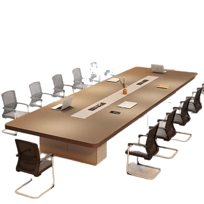 Saint-li large conference table, modern minimalist meeting room table and chair set, long table for staff training