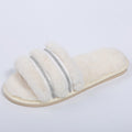 Amazon export one-character plush home cotton slippers women's autumn and winter new fashion outwear fur slippers wholesale