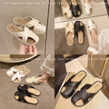 2024new arrivalsummer baotou slippers women's popular ins lazy western style simple sweet fairy style one-line sandals