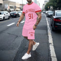 Men's casual sports set - short sleeve & shorts - summer hot seller - cross-border fashion - two-piece leisure outfit
