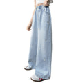 Girls' ice silk denim pants - new  summer collection: loose fit, wide leg, straight leg, lightweight casual pants for kids