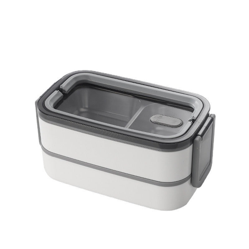 316 stainless steel double-walled insulated lunch box with dividers, microwaveable plastic food container