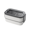 316 stainless steel double-walled insulated lunch box with dividers, microwaveable plastic food container