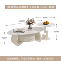 Coffee table cream style slate coffee table oval coffee table for home living room small apartment simple modern
