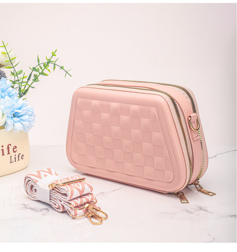 Customized small bag women's 2025 new trendy fashion portable box cosmetic bag square shoulder messenger bag women's bag