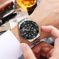 Douyin traffic live broadcast men water ghost quartz wrist watch student business men's watch calendar steel band watch large dial