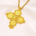 24k ethiopian big cross head pendant gold african eritrean traditional wedding