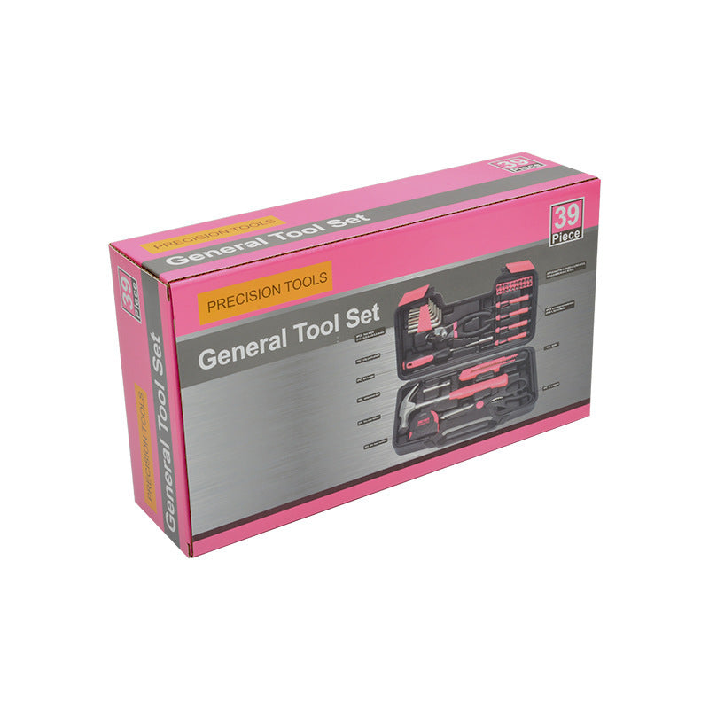 New Household Combination Tool Set 39-piece 45 #Carbon Steel Auto Repair Tools Hardware Toolbox 9639