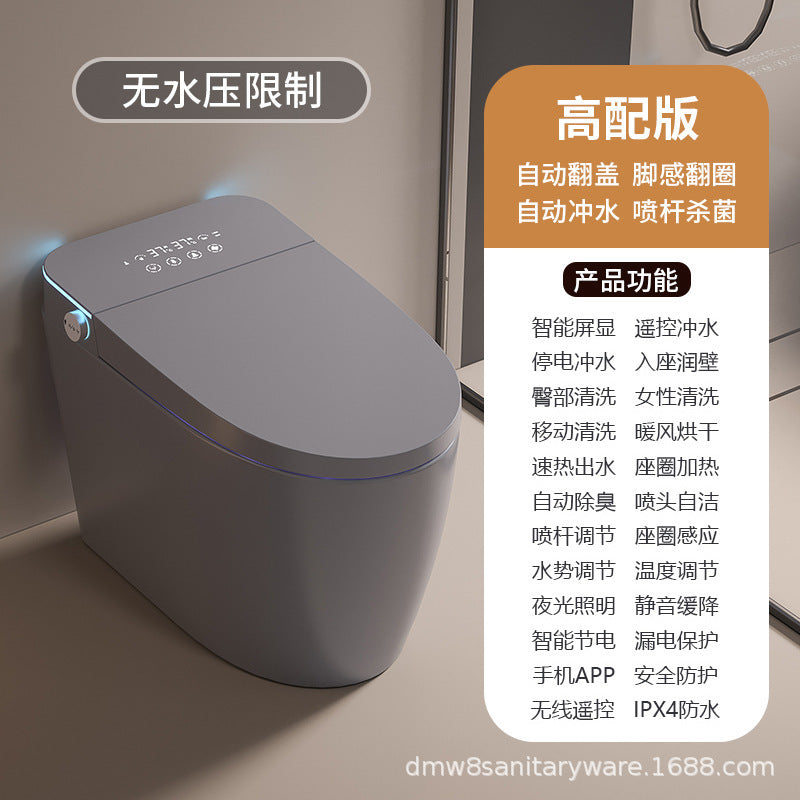Smart toilet integrated automatic flip built-in foam shield toilet with water tank