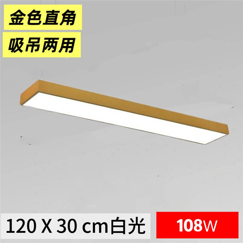 Led strip light ceiling fixture for live streaming, hair salons, gyms, supermarkets, offices, shops, and malls - rectangular pendant light
